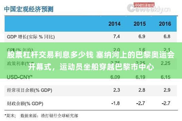 股票杠杆交易利息多少钱 塞纳河上的巴黎奥运会开幕式，运动员坐船穿越巴黎市中心