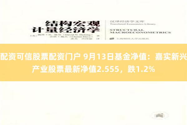 配资可信股票配资门户 9月13日基金净值：嘉实新兴产业股票最新净值2.555，跌1.2%