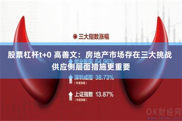 股票杠杆t+0 高善文：房地产市场存在三大挑战 供应侧层面措施更重要