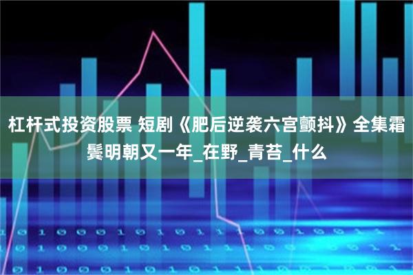 杠杆式投资股票 短剧《肥后逆袭六宫颤抖》全集霜鬓明朝又一年_在野_青苔_什么